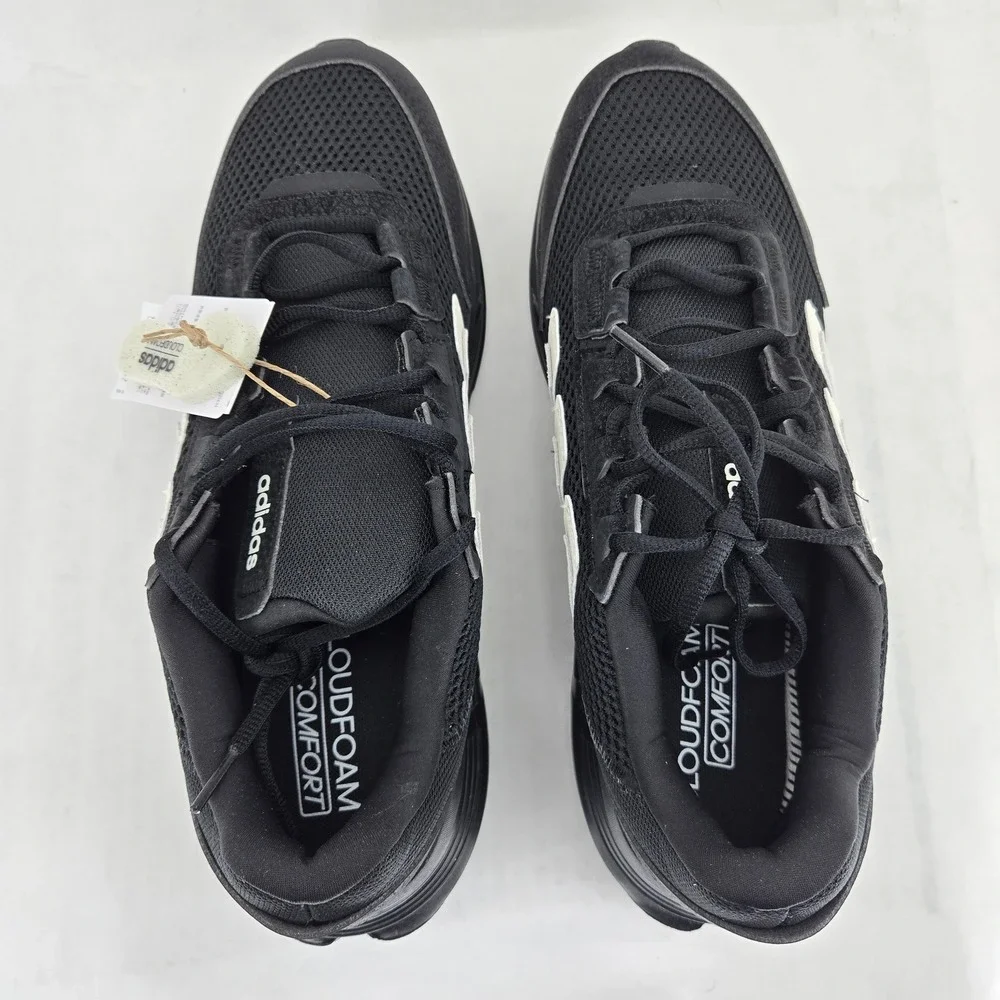 Adidas Astrastar Mens Running Shoes Black White JP5938 Size 12 Cloudfoam New